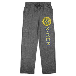 X-Men Classic Xavier Institute For Higher Learning Men's Heather Gray Sleep Pajama Pants - 1 of 3