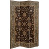 6" Double Sided Persian Rug Canvas Room Divider Beige - Oriental Furniture: Privacy Screen, 3 Panels - image 2 of 4