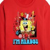 - SpongeBob SquarePants - I'm Ready Cropped Long Sleeve Crew Neck Sweatshirt - 2 of 4