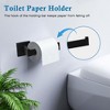 Itopfox 4 Piece Bathroom Hardware Set Matte Black Includes 16 Inch Towel Bar Toilet Paper Holder Towel Ring Robe Hook Stainless Steel - 3 of 4