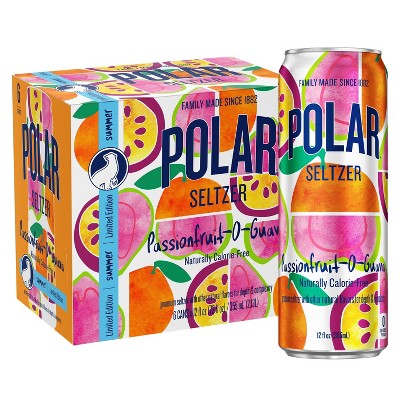 Polar Passion-O-Guava Sparkling Water - 6pk/12 fl oz Cans