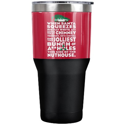 Christmas Vacation Jolliest Bunch Steel Tumbler 30oz Coffee Travel Mug