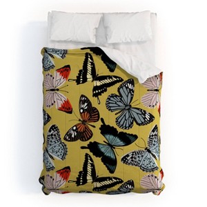 Deny Designs Emanuela Carratoni Boho Butterflies Queen/Full Comforter and Sham Set (2-3pc Set) - 1 of 4