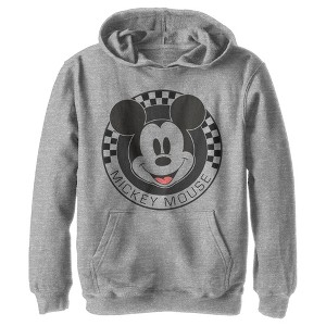Boy's Disney Mickey Mouse Checkers Pull Over Hoodie - 1 of 4