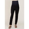 Pinkblush Black Stretchy Slim Fit Crop Maternity Dress Pants - 2 of 4