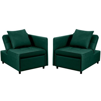 Ainfox 2PCS 3 in 1 Folding Sofa Bed With Armrest