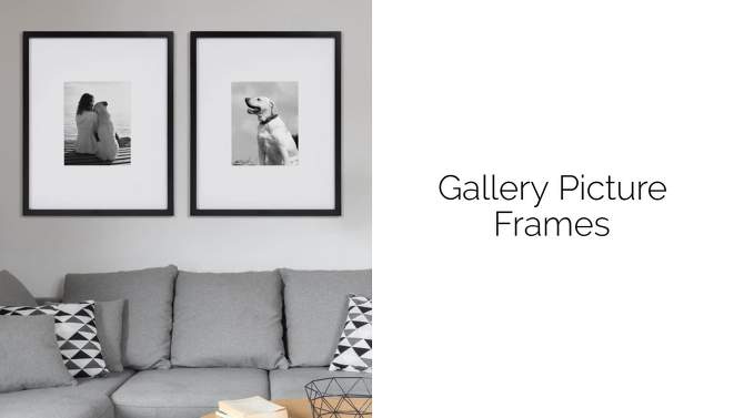 (Set of 4) 8.5&#34; x 11&#34; Gallery Document Frame Black - DesignOvation, 2 of 7, play video