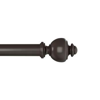 1-Inch Curtain Rod-Decorative Modern Urn Finials and Hardware- For Home Decor in Bedroom and Kitchen, 66-120-Inch by Hastings Home (Bronze)