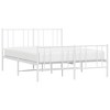 vidaXL White Queen Metal Bed Frame with Headboard & Slats, No Mattress, Easy Assembly - 4 of 4