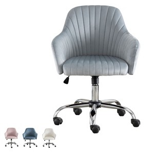 NicBex Adjustable Height Velvet Home Office Chair with Casters for Work Study Vanity - 1 of 4