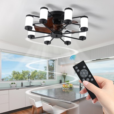 MAYEERTY 21.7 inch Ceiling Fan Light - Windmill-shaped Flush Mount Ceiling Fan