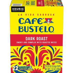 Cafe Bustelo Dark Roast Keurig K-Cup Coffee Pods - 22ct - 1 of 4