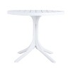 Vynxaria Modern 36 Inch White Round Plastic Table – Indoor/Outdoor Dining & Coffee Table, All-Weather Polypropylene Patio Table - 3 of 4