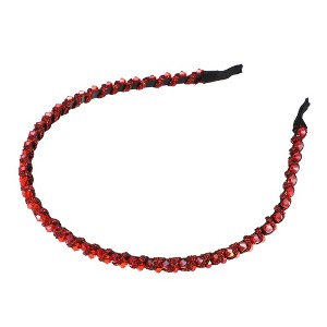 Unique Bargains Women's Rhinestone Hair Hoop Headband 0.24 Inch Wide 1 Pc - 1 of 4