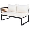 Merax L-Shaped Metal & Acacia Wood Sectional Sofa with Soft Cushions & Coffee Table - 4 of 4