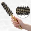Unique Bargains 6 Row Nylon Bristle Round Curling Hair Twill Comb Beige 1 Pc - 4 of 4