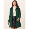 INSPIRE CHIC Women's Peter Pan Collar Single Breasted Winter Long Overcoat - 3 of 4