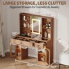 Large Vanity Desk with Sliding Mirror , Makeup Dressing Table with Storage Drawers, Shelves, Cabinets,  MDF Beauty Station, Easy Assembly - 2 of 4