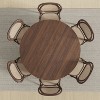 46 inch Round Black Rattan Dining Table for 4-6 People Suitable for Dining Room and Living Room - 4 of 4