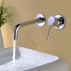 Sumerain Wall Mount Bathroom Faucets,Single Handle with Rough-in Valve in Modern Chrome ,1/2 NPT - 2 of 3