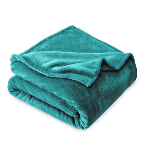 Emerald Microplush Full queen Fleece Blanket By Bare Home Target