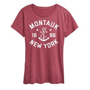 Women's - Instant Message - Montauk New York Short Sleeve Graphic T-Shirt - 1 of 4