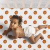 Sweet Jojo Designs Boy Fitted Crib Sheets Watercolor Sports Theme Brown Orange Black and White 3pc - 3 of 4