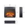 NicBex Electric Fireplace Insert,Thin Heater Fireplace with Realistic Flame and Log Set,1400W Heater,Black - 3 of 4