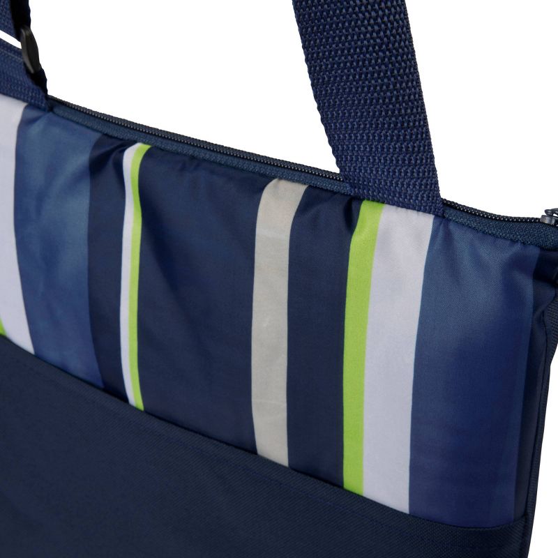Picnic Time Nightmare Before Christmas Vista Outdoor Picnic Blanket &#38; Tote - Blue Stripe, 4 of 8