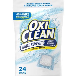 OxiClean White Revive Laundry Whitener + Stain Remover Power Paks - 24ct/21.1oz - 1 of 4