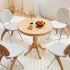 Tangkula 32" Round Pedestal Dining Table High Top Ped Table Kitchen Dining Room - 3 of 4