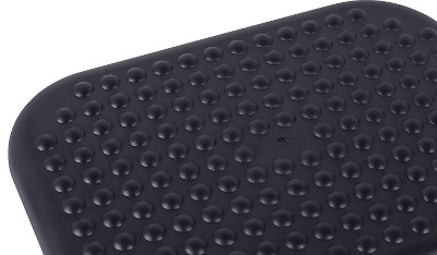 Black Adjustable Ergonomic Foot Rest with Massage Surface
