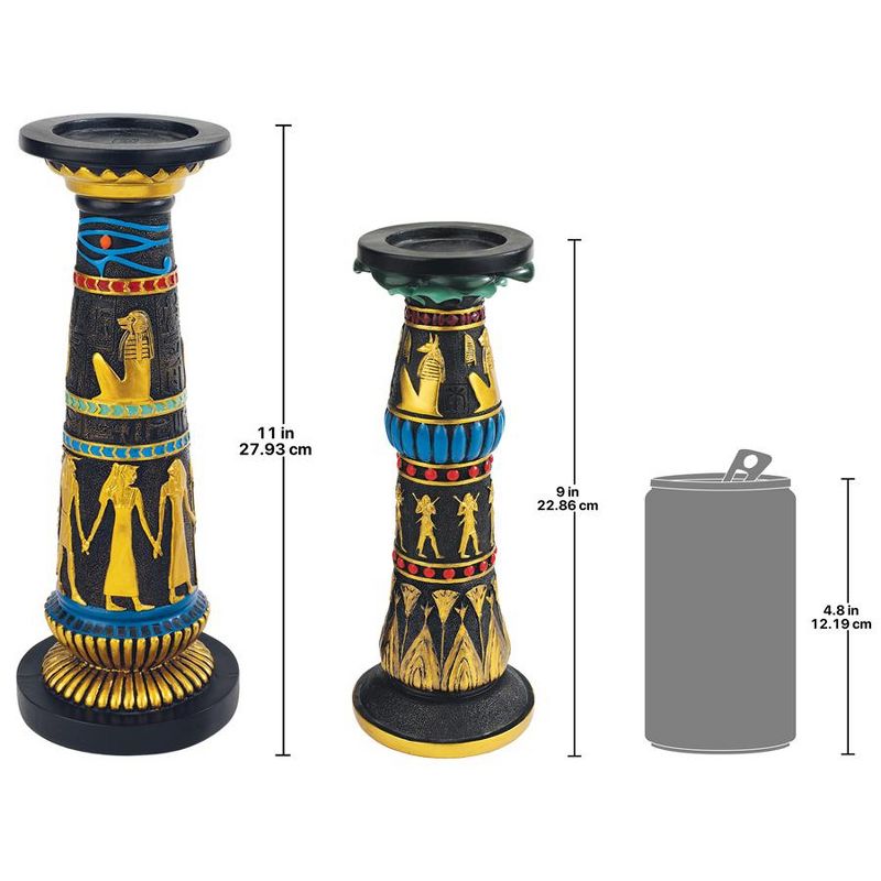 Design Toscano Temple of Luxor Egyptian Candleholder: Amenhotep & Rameses, 4 of 5