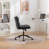CAVINAS Adjustable Swivel Criss-Cross Chair, Swivel Office Chair, Cross Legged Office Chair, Leather Wide Seat with Wheels & Anti-Slip Base - 3 of 4