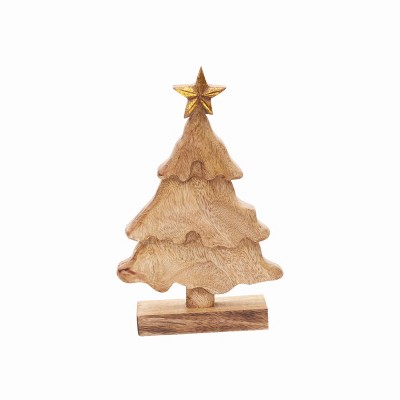 Gallerie II Wood/Gold Tree Figurine