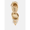 Onkana Diamante Brooch Kitten Heel Sandals Women - 4 of 4