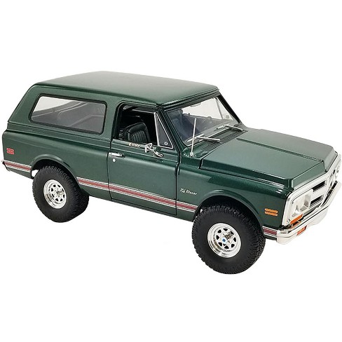 1970 Chevrolet K5 Blazer Dark Green with Red Stripes and Green Interior  Limited Ed to 402 pieces 1/18 Diecast Model Car by ACME