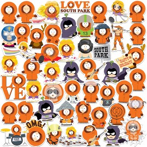 Officially Licensed South Park Kenny 50ct Vinyl Large Deluxe Stickers Variety Pack- Set of 50 - 1 of 4