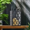 Christopher Knight Home 18"x9.5" Stainless Steel Ashuelot Lantern Candle Holder Black: Modern Floor Standing Decor - 2 of 4