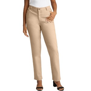 Jessica London Women's Plus Size True Fit Stretch Denim Straight Leg Jean - 1 of 4
