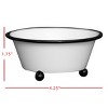 White Metal Black Rim with Ball Feet Decorative Storage Trinket Dish - Foreside Home & Garden - image 4 of 4