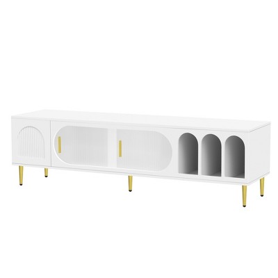 TiramisuBest Modern TV Stand with Black,White for TV & Entertainment Furniture