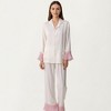 Anna-Kaci Lounge Women's 3-Piece Pajama Set with Button Front Top Relaxed Pants and Matching Adjustable Strap Sleep Cami - 3 of 4