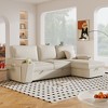VYNXARIA Upholstery Sleeper Sectional Sofa with Storage Bags and 2 cup holders on Arms - 2 of 4