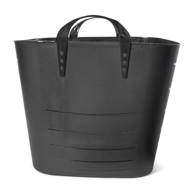 Life Story Flexible Tub Basket 25 Liter/6.6 Gallon Plastic Multifunction Storage Tote Bin with Handles, Black (12 Pack), 3 of 7