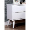 NicBex 16 inch Wide Nightstand with 2 Drawers,Side Table with Solid wood Round Tapered Legs ,Bedside Table for Bedroom,Living Room - 4 of 4