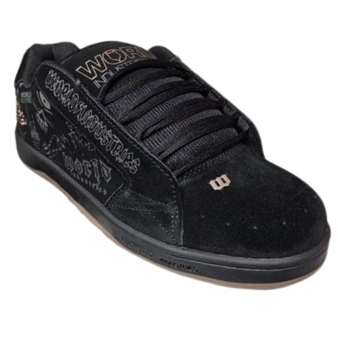 World Industries Mens Smith Skateboard Shoes, Black/Gray/Tan (10)