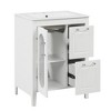 Akoasm 24 in. W Sink Bathroom Vanity Cabinet with Two Drawers, Door and Adjustable Shelf-White - 2 of 4