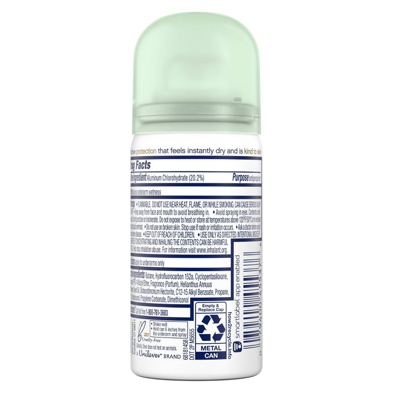 Dove Beauty Cool Essentials Antiperspirant Deodorant Dry Spray - Trial Size - 1oz, 4 of 11