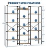 5 Tier Industrial Bookshelf - Adjustable Wood Shelves & Heavy Duty Metal Frame, 100Lbs Capacity, Wide Storage Organizer - 3 of 4